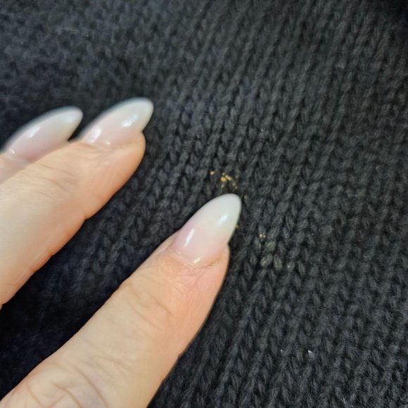 Autumn Cashmere Sweater Cardigan Black Cashmere Button Detail sz S - Picture 8 of 11